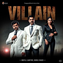 An action crime film poster titled 'VILLAIN'