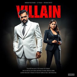 An action crime film poster titled 'VILLAIN'