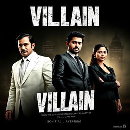 An action crime film poster titled 'VILLAIN'