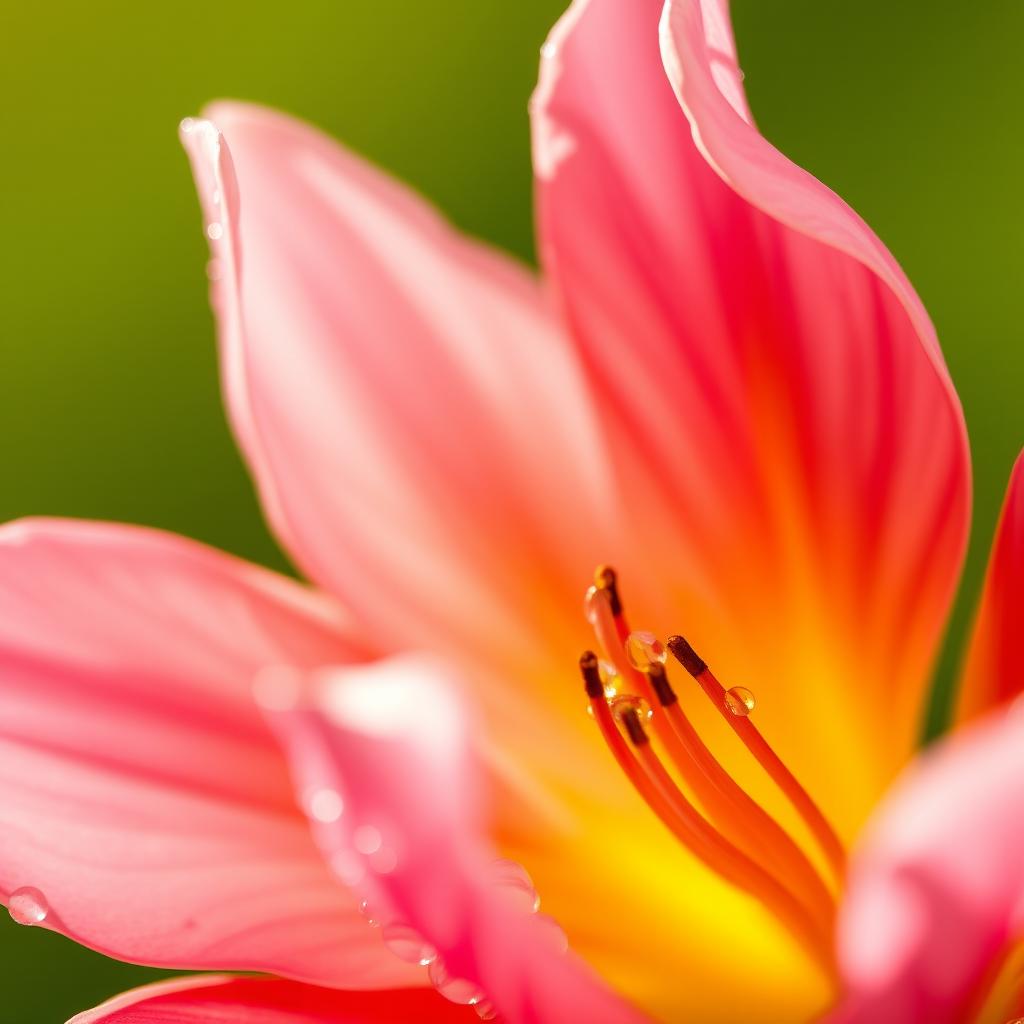 A close-up of a beautiful flower, showcasing intricate details of its petals and vibrant colors