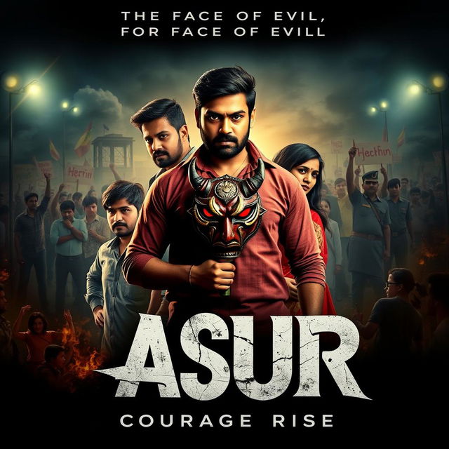 An action crime film poster titled 'ASUR'