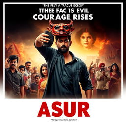 An action crime film poster titled 'ASUR'