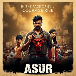 An action crime film poster titled 'ASUR'