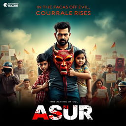 An action crime film poster titled 'ASUR'