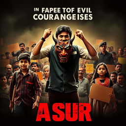 An action crime film poster titled 'ASUR'