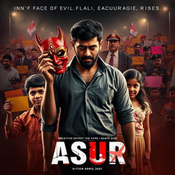 An action crime film poster titled 'ASUR'