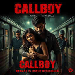 A gritty action crime thriller film poster titled 'CALLBOY', set in Mumbai