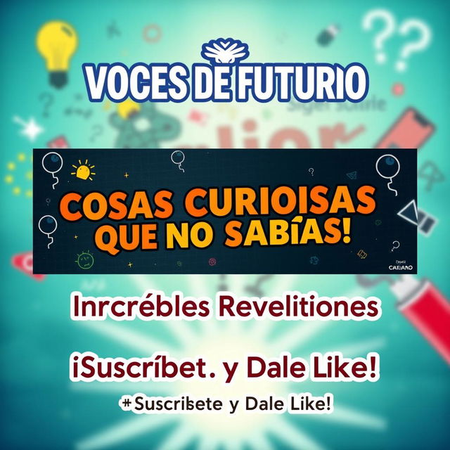 YouTube thumbnail for the channel "Voces Del Futuro", featuring intriguing and eye-catching visuals related to curious facts