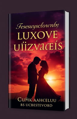 A captivating book cover design for 'Безусловно любовь убивает' by Пушкарев Всеволод, featuring a dramatic scene where a silhouette of a man and a woman stand apart, looking towards each other with longing expressions