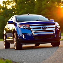 A sleek 2013 Ford Edge, featuring its distinctive bold front grille and modern crossover SUV design