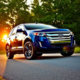 A sleek 2013 Ford Edge, featuring its distinctive bold front grille and modern crossover SUV design