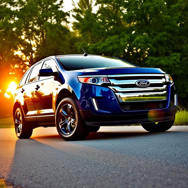 A sleek 2013 Ford Edge, featuring its distinctive bold front grille and modern crossover SUV design