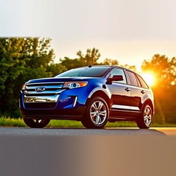 A sleek 2013 Ford Edge, featuring its distinctive bold front grille and modern crossover SUV design