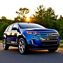 A sleek 2013 Ford Edge, featuring its distinctive bold front grille and modern crossover SUV design