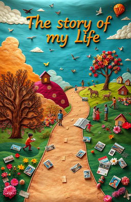 A visually captivating representation of the concept of 'the story of my life', showcasing a diverse narrative journey