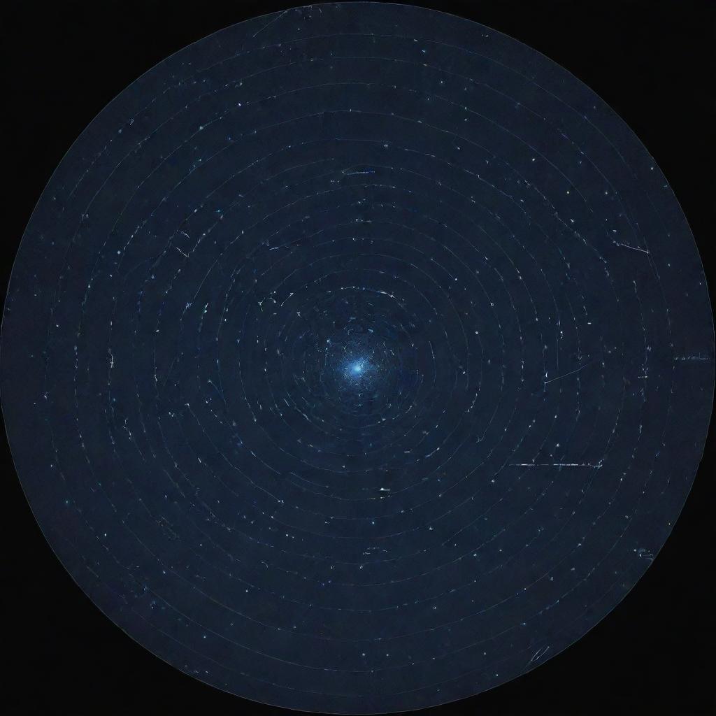 A highly detailed and accurate depiction of real star constellations, as seen from Earth, with each constellation accurately labelled and distinct from each other.