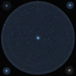 A highly detailed and accurate depiction of real star constellations, as seen from Earth, with each constellation accurately labelled and distinct from each other.