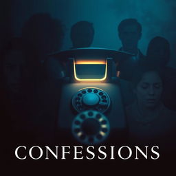 A captivating YouTube thumbnail for a podcast featuring anonymous phone calls where people share personal confessions about their lives