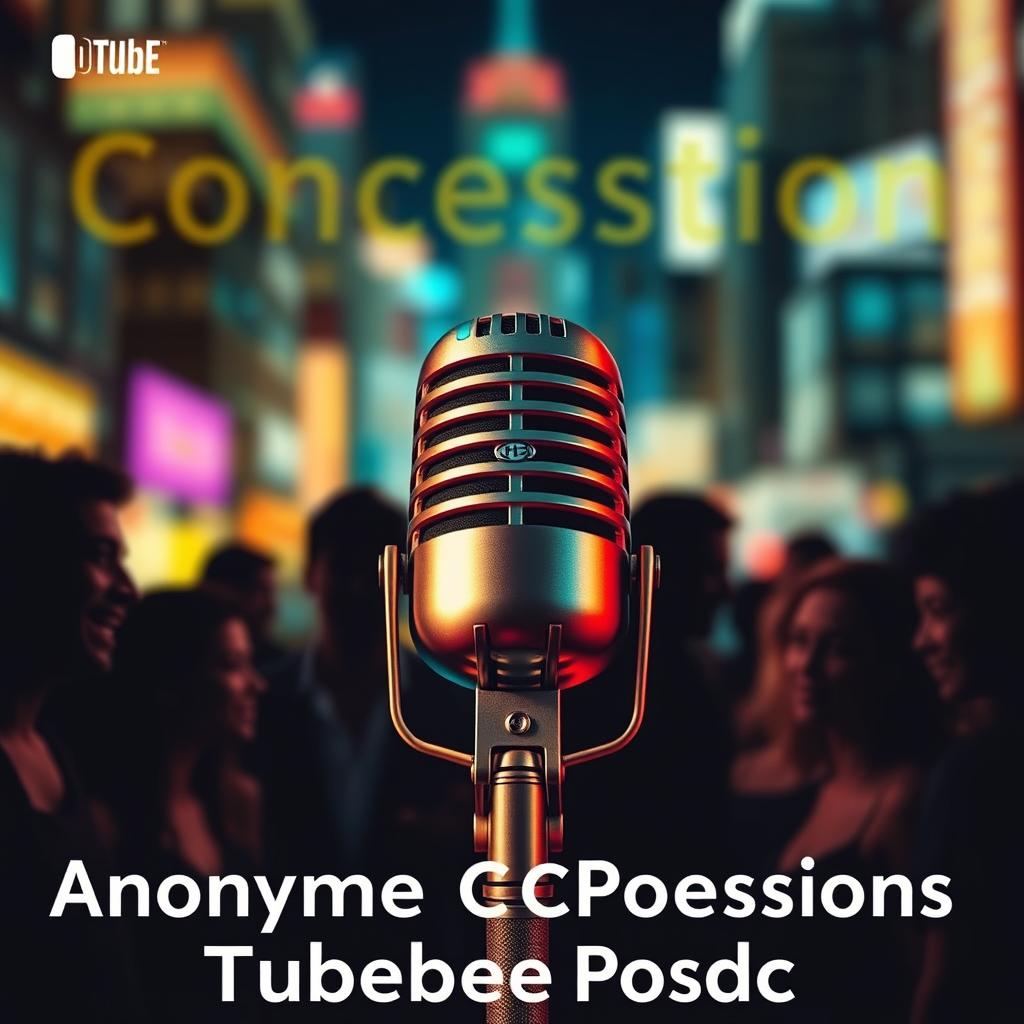 A visually striking thumbnail for a YouTube podcast featuring a vibrant, dynamic design that captures the essence of anonymous confessions