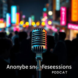 A visually striking thumbnail for a YouTube podcast featuring a vibrant, dynamic design that captures the essence of anonymous confessions