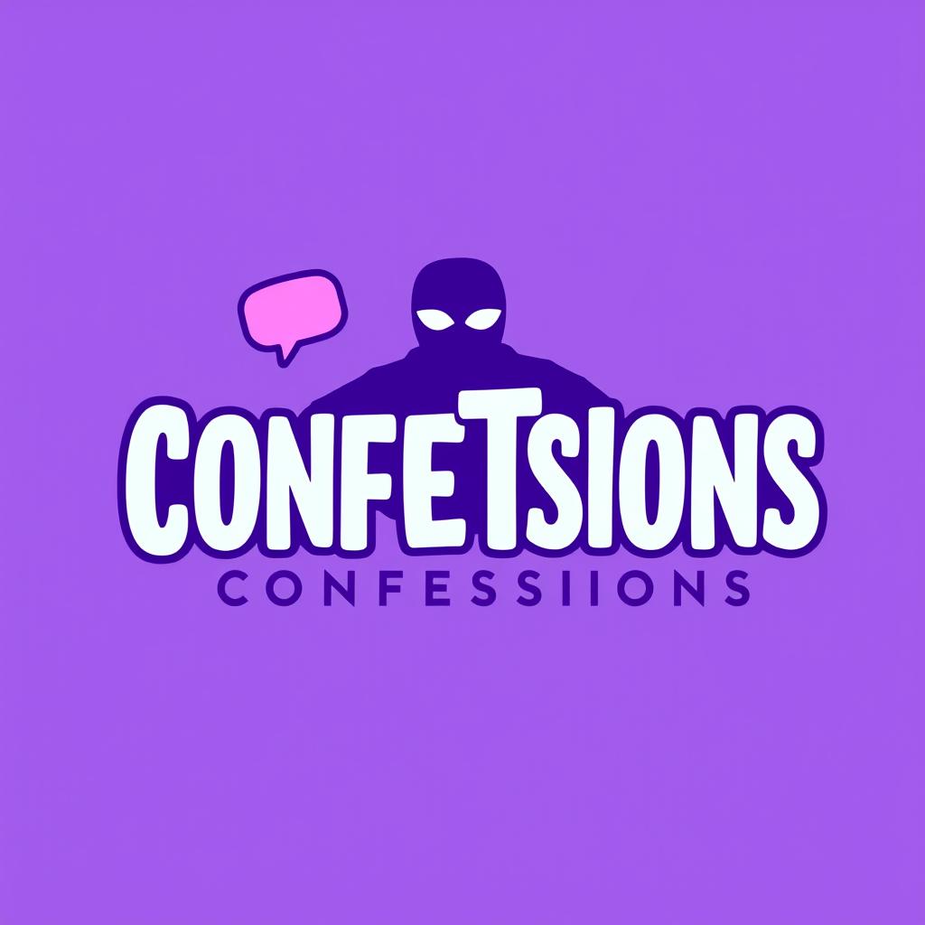 A creative and engaging logo for a YouTube channel about anonymous confessions