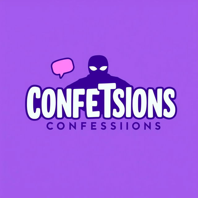 A creative and engaging logo for a YouTube channel about anonymous confessions