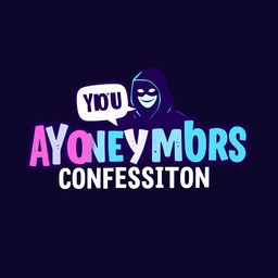 A creative and engaging logo for a YouTube channel about anonymous confessions