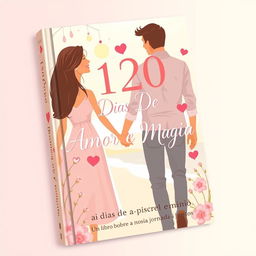 A romantic and cute book cover celebrating '120 Days of Love'