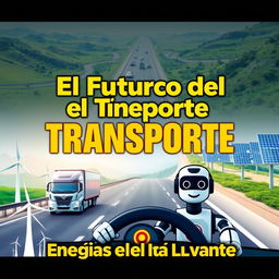 A vibrant and engaging YouTube video thumbnail showcasing the theme of future road transport