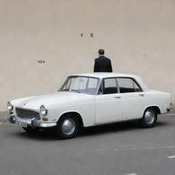 An optical illusion of a human and a car, both inscribed with the word 'Name'. The illusion blurs the line between reality and the surreal, leaving the viewer mystified.