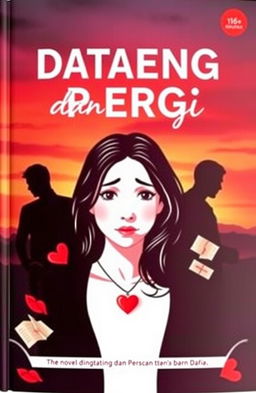 A novel cover titled "Datang dan Pergi", depicting the theme of infidelity