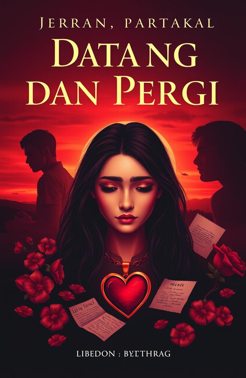 A novel cover titled "Datang dan Pergi", depicting the theme of infidelity