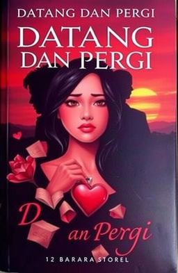 A novel cover titled "Datang dan Pergi", depicting the theme of infidelity