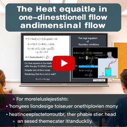 A detailed educational video discussing the heat equation in steady state and one-dimensional flow