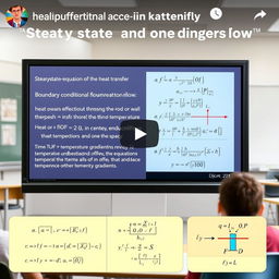 A detailed educational video discussing the heat equation in steady state and one-dimensional flow