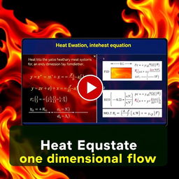 A vibrant and engaging educational video discussing the heat equation in steady state and one-dimensional flow