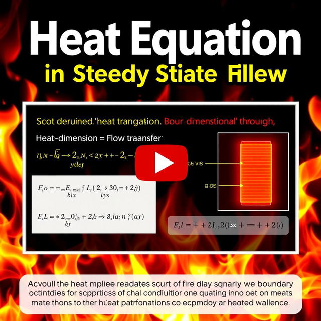 A vibrant and engaging educational video discussing the heat equation in steady state and one-dimensional flow