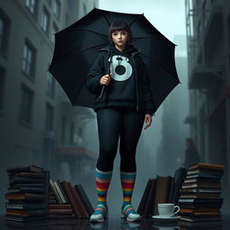 A striking character inspired by the series 'The Umbrella Academy', titled 'Mistifist Heroes'