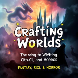 A book cover depicting the theme of writing fantasy, science fiction, or horror literature