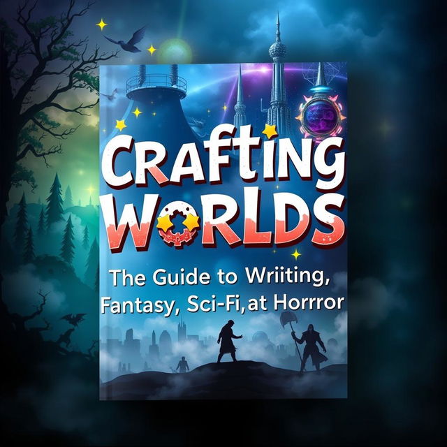 A book cover depicting the theme of writing fantasy, science fiction, or horror literature