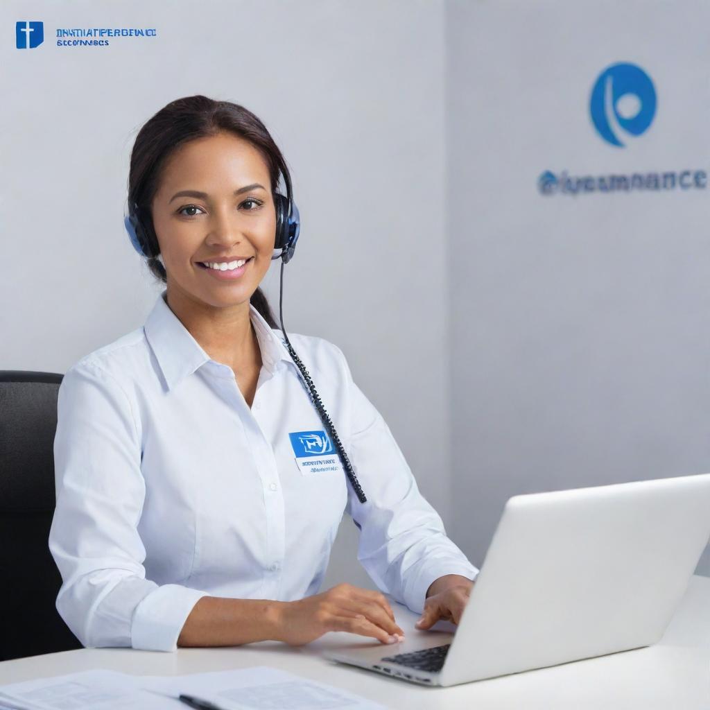 Generate a professional and clean Teleperformance-themed template featuring the company's blue and white color scheme, their logo at the top and a simple, uncluttered design.