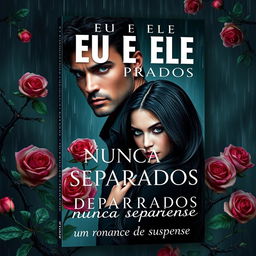 A captivating book cover for 'EU E ELE NUNCA SEPARADOS: um romance de suspense