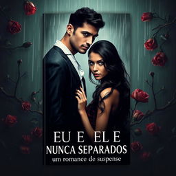 A captivating book cover for 'EU E ELE NUNCA SEPARADOS: um romance de suspense