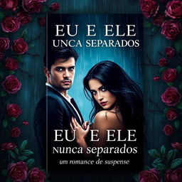 A captivating book cover for 'EU E ELE NUNCA SEPARADOS: um romance de suspense