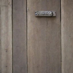 A dog leash casually hanging on a rustic wooden door