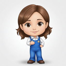 A chibi character engaged in a TESDA (Technical Education and Skills Development Authority) training course, exhibiting skillful actions, set against a transparent background.