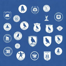 A collage of all Birmingham Football Club logos throughout history.