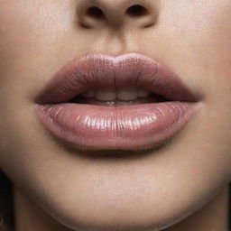 A close-up capture of a woman's lips, showing detailed texture and natural softness, highlighting their distinct shape and contours