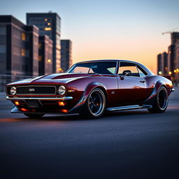 An extraordinary widebody 1968 Chevrolet Camaro featuring a custom hood that elevates its sporty design