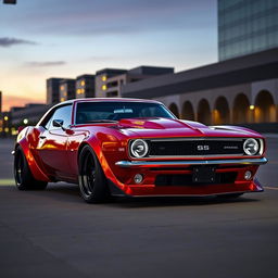 An extraordinary widebody 1968 Chevrolet Camaro featuring a custom hood that elevates its sporty design